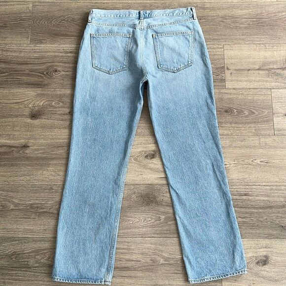 AGOLDE Lana Slice Straight Leg Jeans Size 31 Mid Rise Light Blue 90s Revolve - Picture 9 of 13